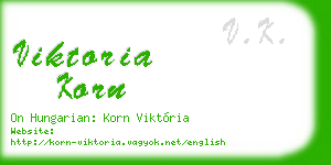 viktoria korn business card